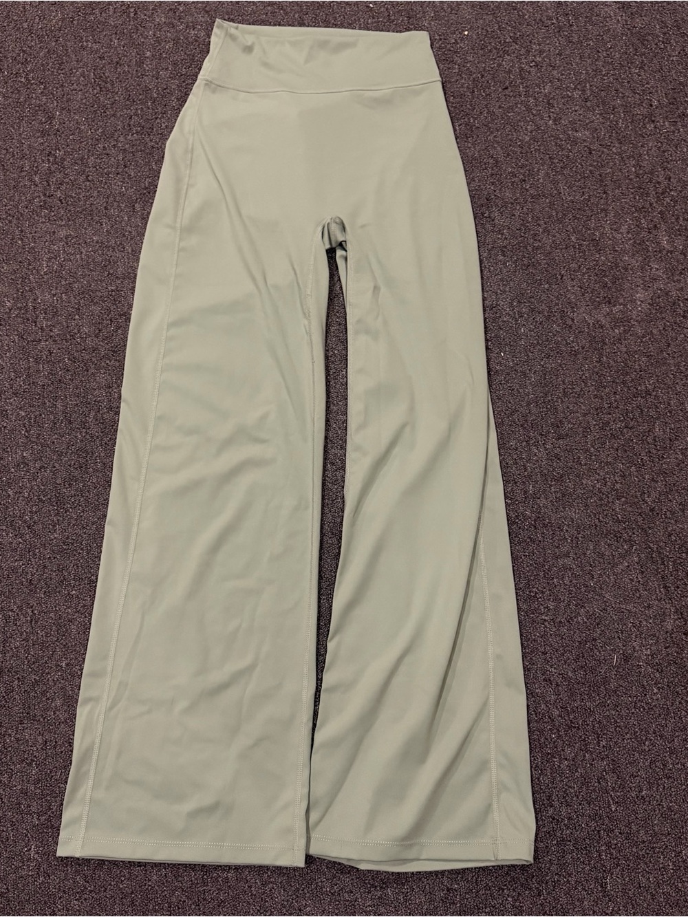 High-Waist Flared Yoga Pants in Light Sage